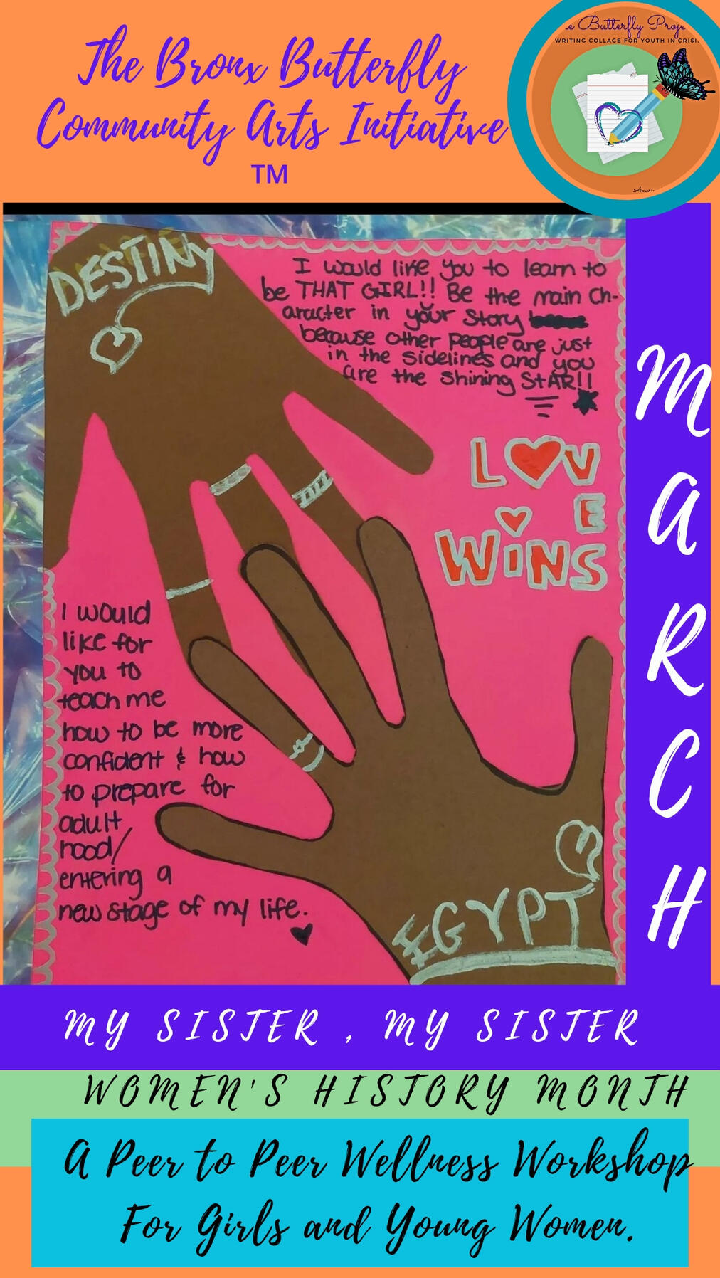 My Sister, My Sister: A Peer Wellness Session for Women and Young Girls.